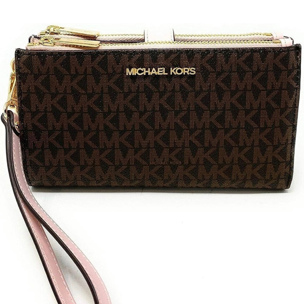 COPY - Brown and pink MK womens wallet selling for $25